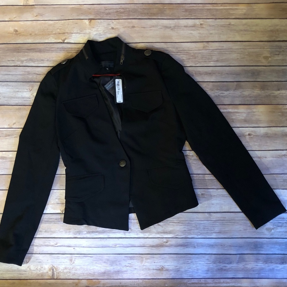 Black Military Inspired Blazer by WORTHINGTON